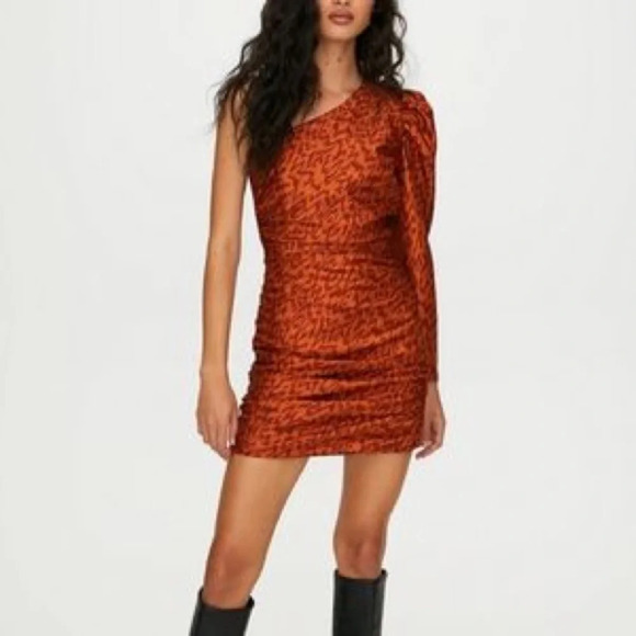 WILFRED ARITZIA ONE SHOULDER  RHAPSODY DRESS SZ 8 - Picture 1 of 13